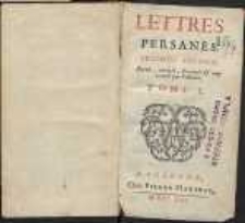 Lettres persanes. T.1. 2 eme éd.