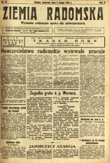 Ziemia Radomska, 1932, R. 5, nr 27