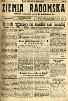 Ziemia Radomska, 1932, R. 5, nr 32