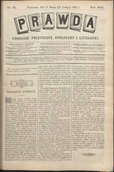 Prawda : tygodnik polityczny, społeczny i literacki, 1893, R. 13, nr 10