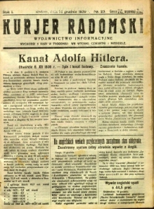 Kurier Radomski, 1939, R. 1, nr 25