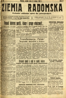 Ziemia Radomska, 1932, R. 5, nr 34