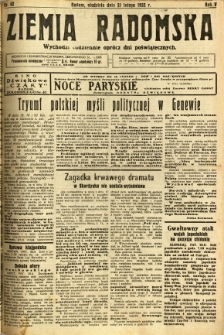 Ziemia Radomska, 1932, R. 5, nr 42