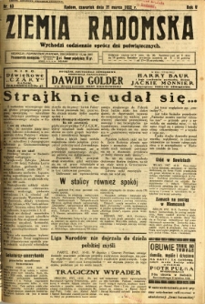 Ziemia Radomska, 1932, R. 5, nr 63