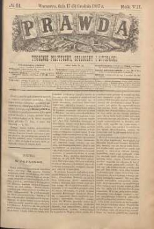 Prawda : tygodnik polityczny, społeczny i literacki, 1887, R. 7, nr 51