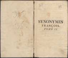 Synonymes françois. T.2