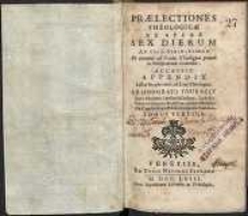 Praelectiones theologicae : de Mysterio SS. Trinitatis et de Angelis [...].T.3