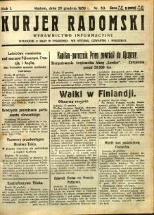 Kurier Radomski, 1939, R. 1, nr 30