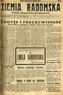 Ziemia Radomska, 1932, R. 5, nr 84