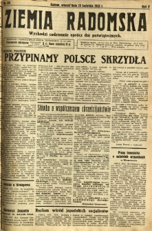 Ziemia Radomska, 1932, R. 5, nr 89