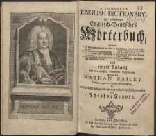 A complet English dictionary : oder Vollständiges English-Deutsches Wörterbuch [...]. 3. Aufl.